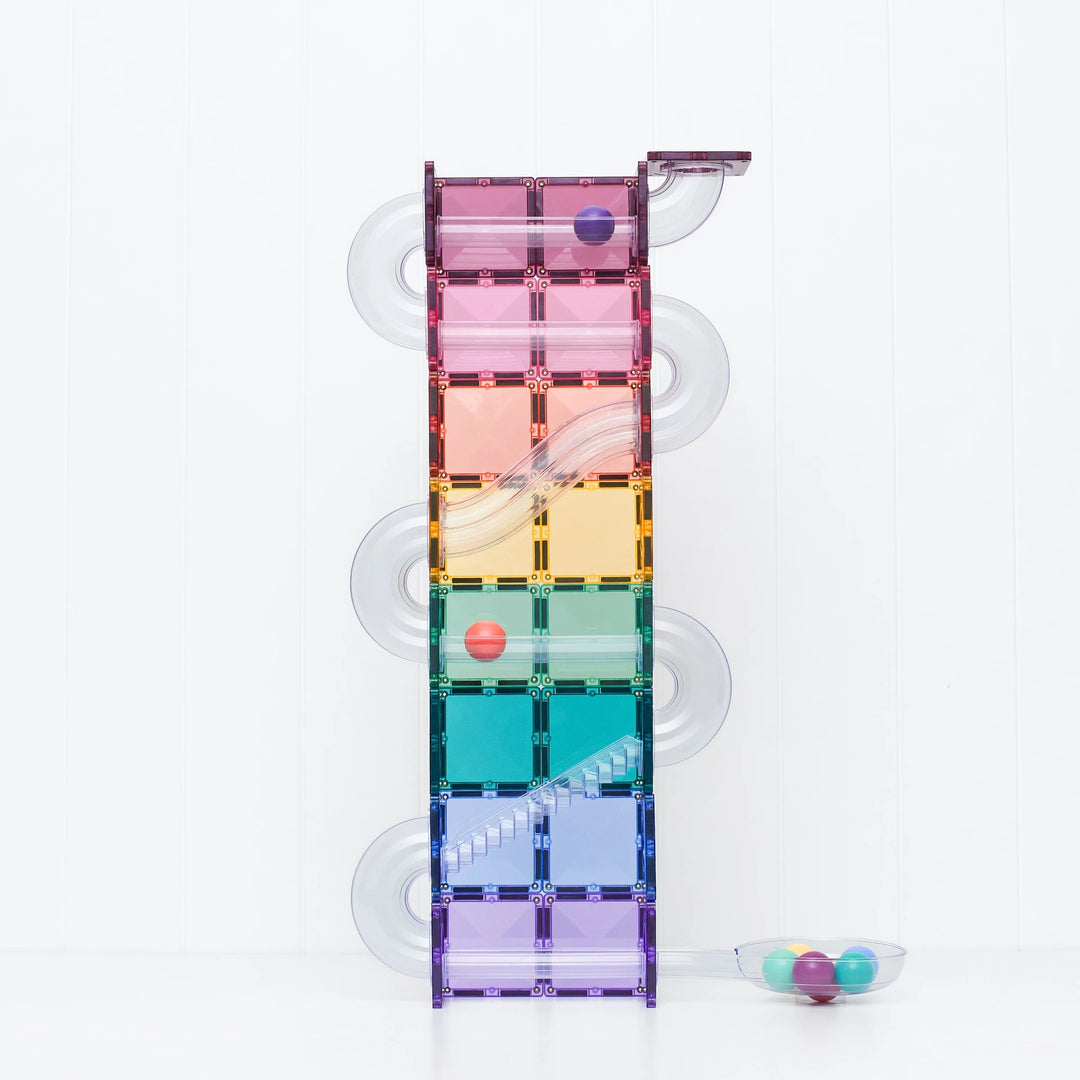 Connetix Magnetic Tiles Ball Run Pastel Pack 114 Pieces