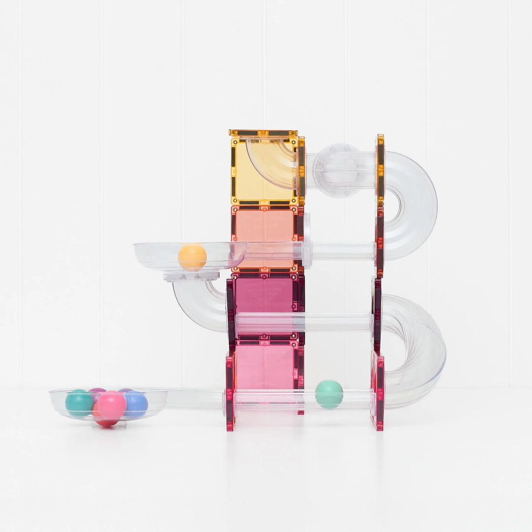 Connetix Magnetic Tiles Ball Run Pastel Pack 114 Pieces