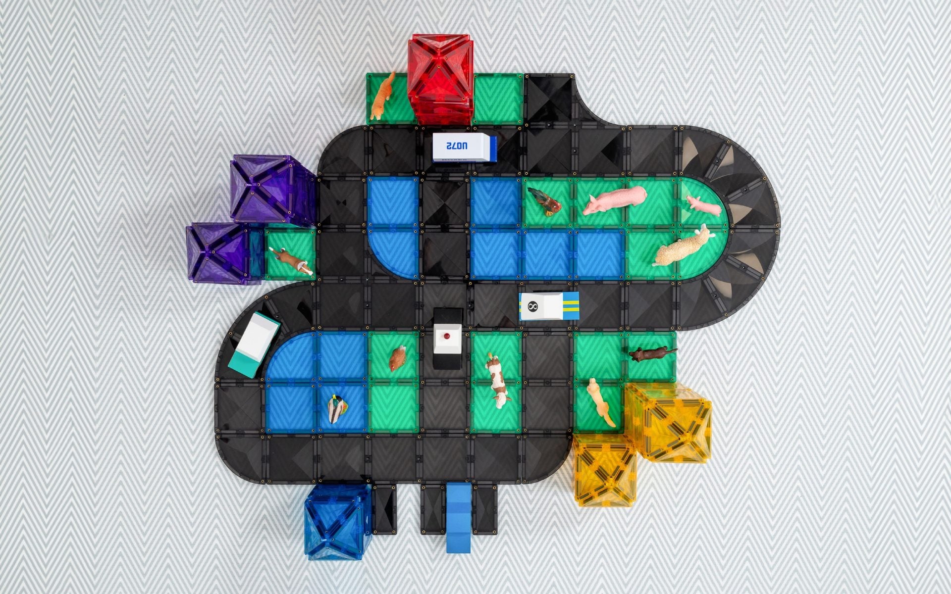 NEW Connetix Magnetic Tiles Creative Roads 48 Piece Pack – The