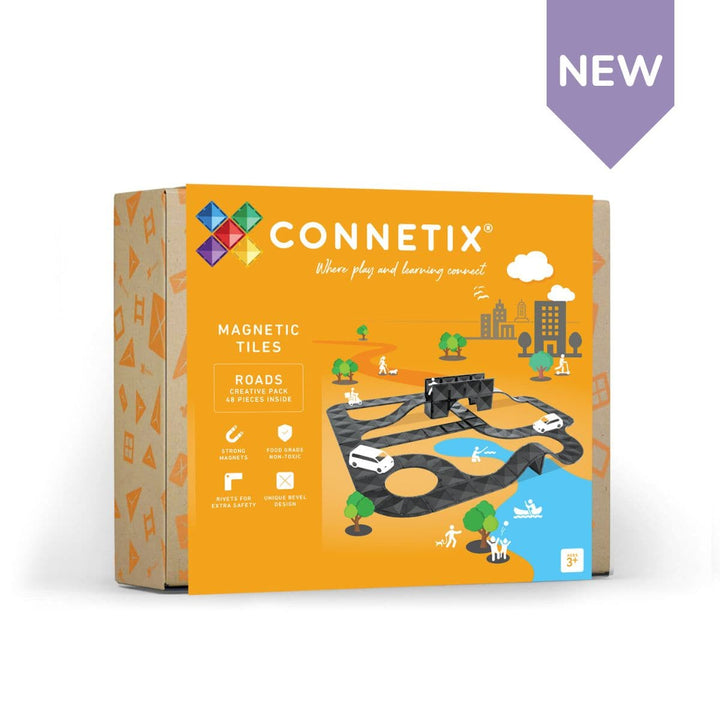 Connetix Magnetic Tiles Creative Roads 48 Piece Pack