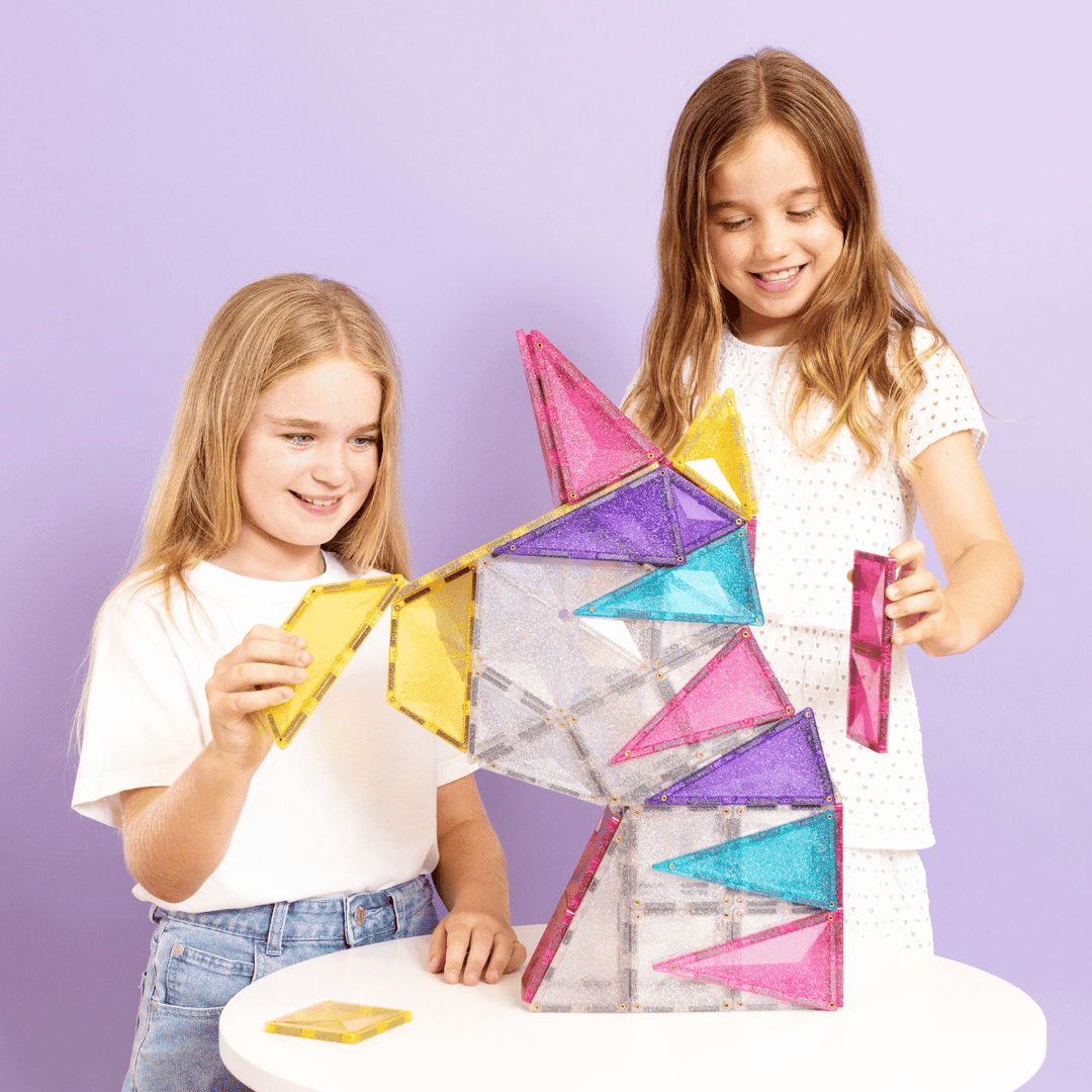 Connetix Magnetic Tiles Glitter Unicorn 56p Pack