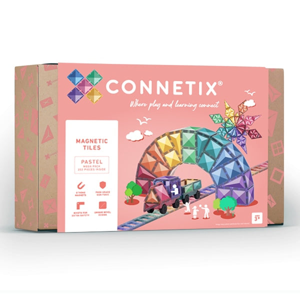 Connetix Magnetic Tiles Pastel 202 Piece Mega Pack