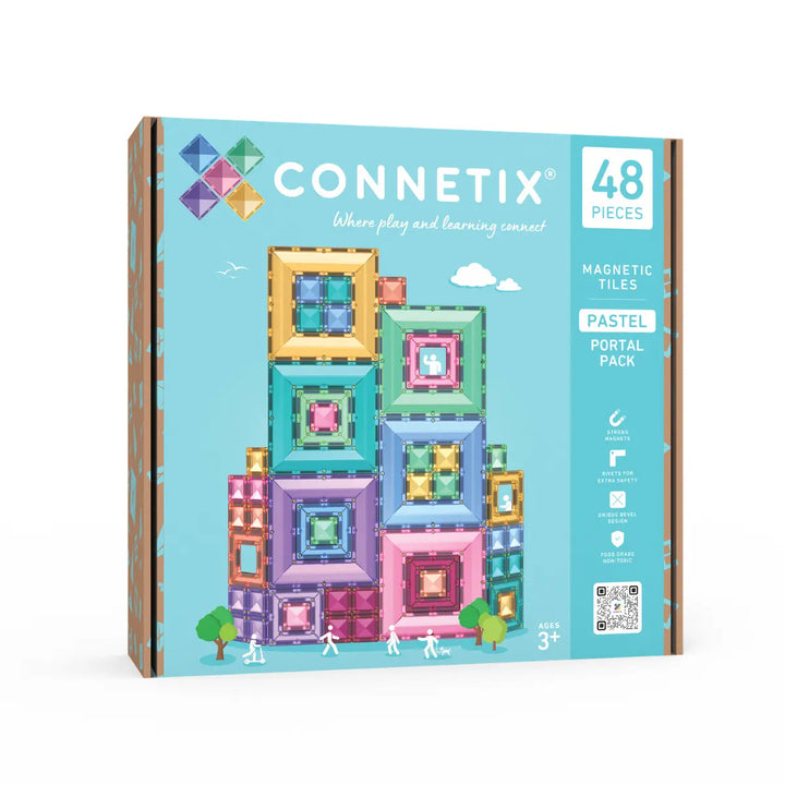 Connetix Magnetic Tiles Pastel Portal 48 Piece Pack