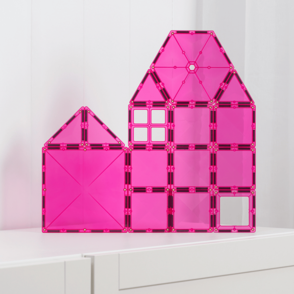 Connetix Magnetic Tiles Pink Charity 20 Piece Pack