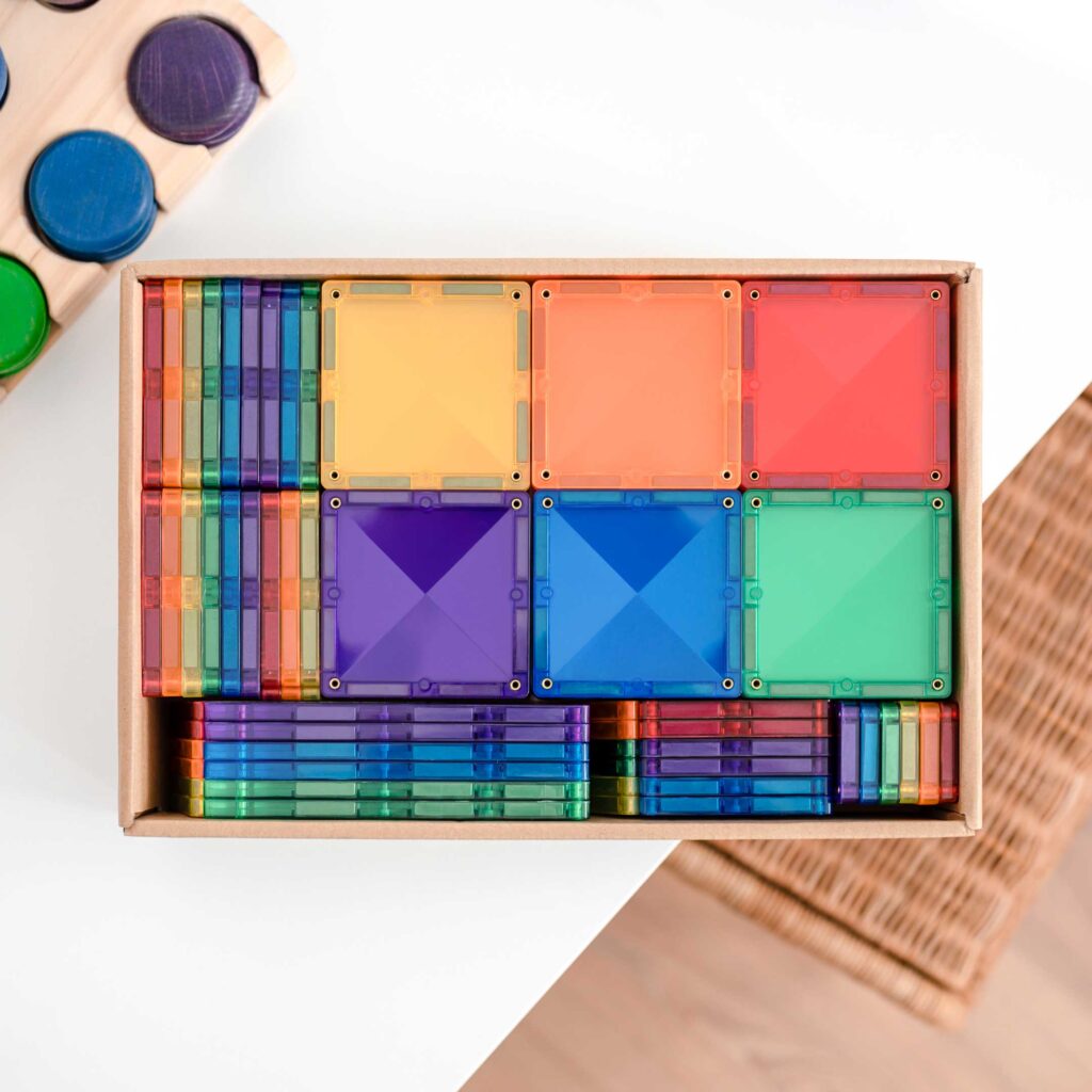 Connetix Magnetic Tiles Rainbow Creative 102 Piece Pack