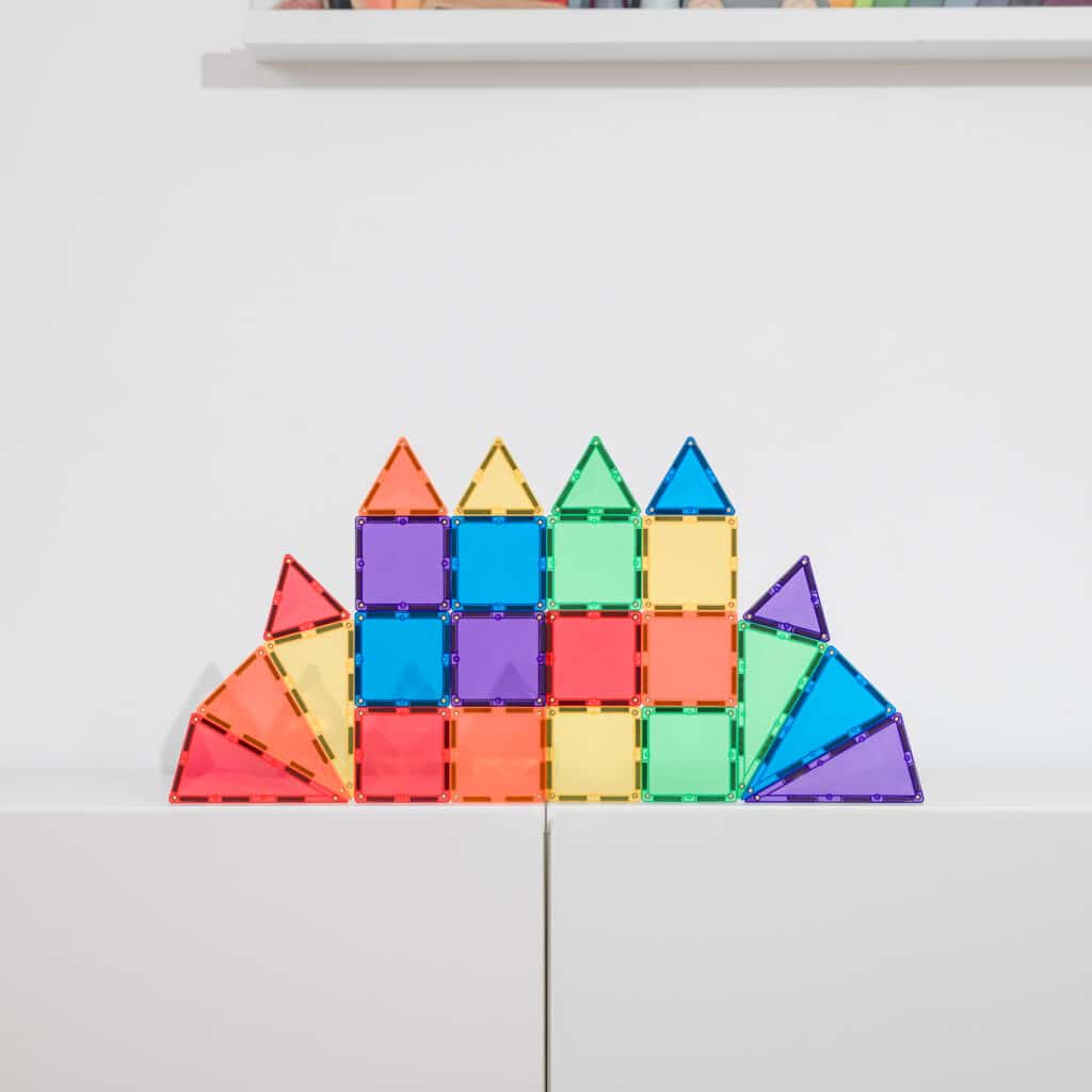 Connetix Magnetic Tiles Rainbow Mini 24 Piece Pack