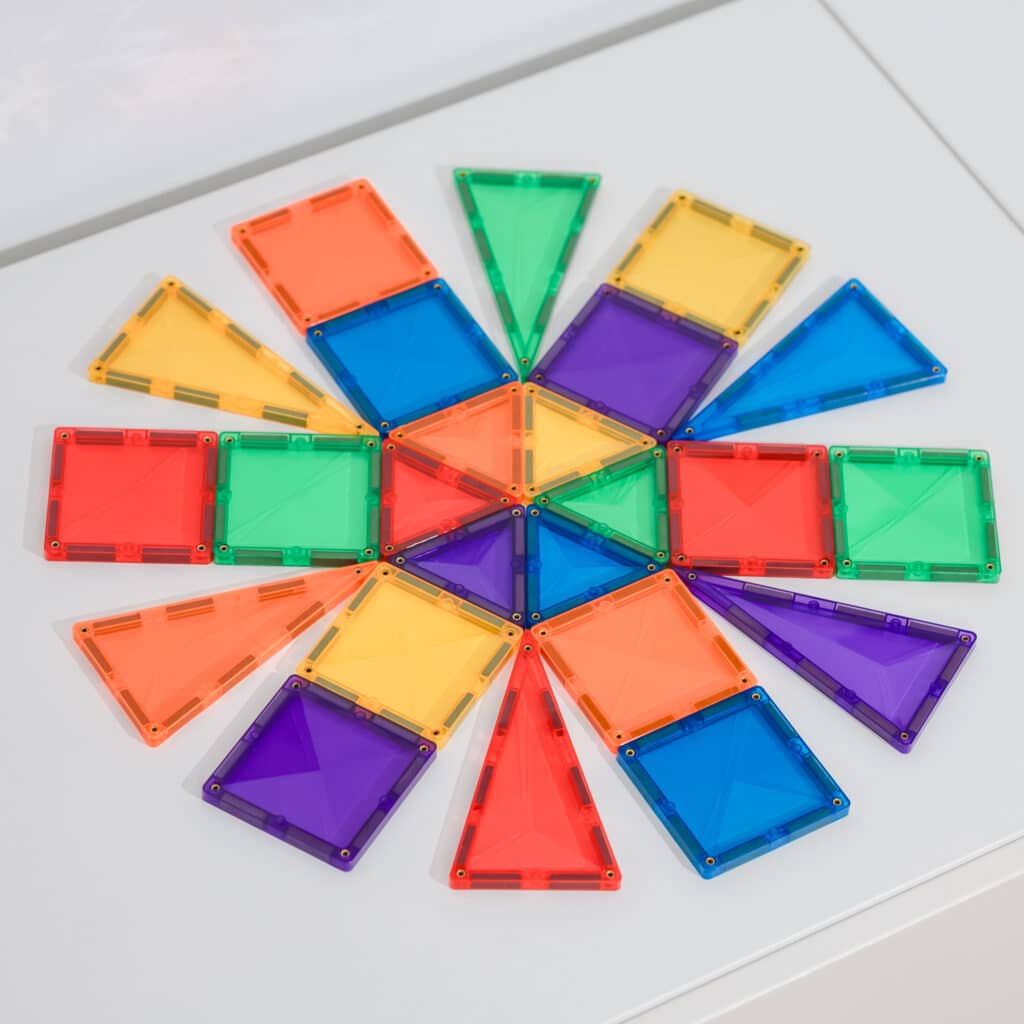 Connetix Magnetic Tiles Rainbow Mini 24 Piece Pack