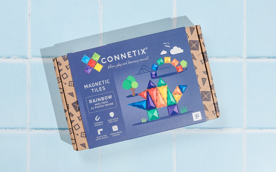 Connetix Magnetic Tiles Rainbow Mini 24 Piece Pack