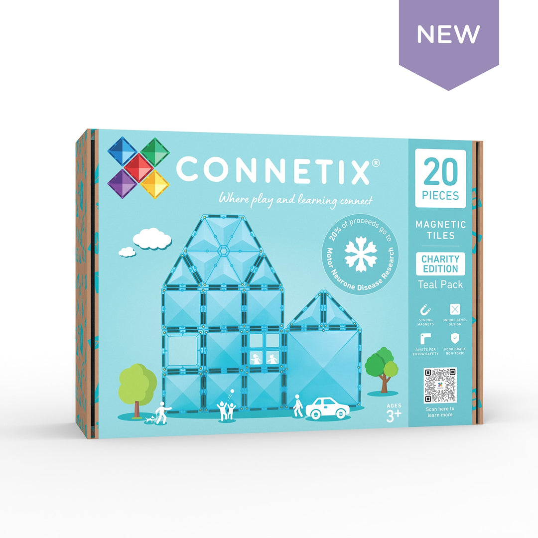 Connetix Magnetic Tiles Teal Charity 20 Piece Pack