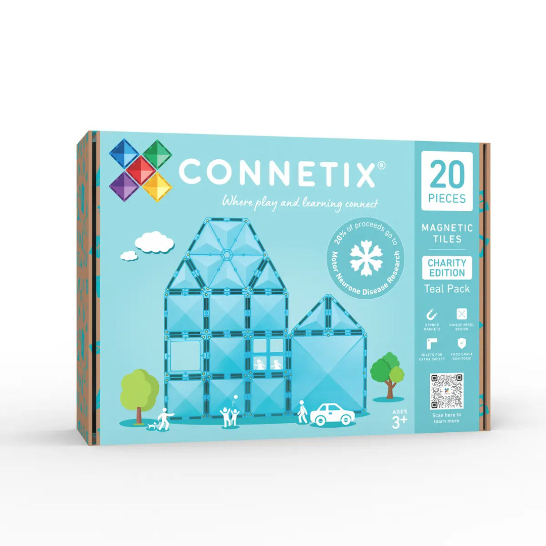 Connetix Magnetic Tiles Teal Charity 20 Piece Pack