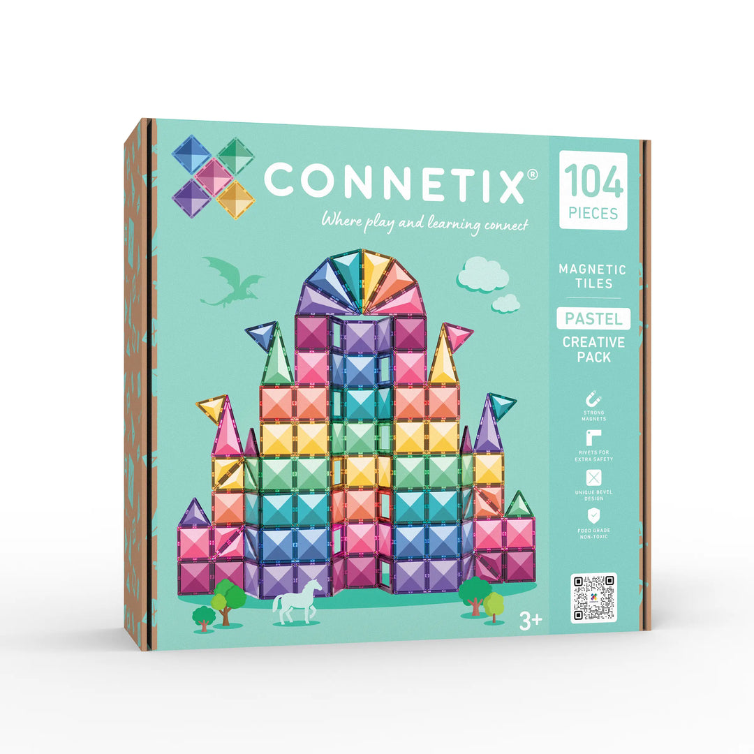 Connetix Magnetic Tiles Pastel Creative 104 Piece Pack