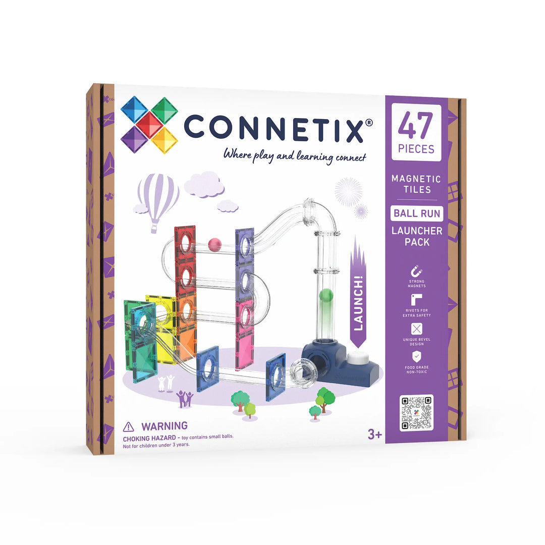 Connetix Magnetic Tiles Ball Run Launcher Pack 47 pc