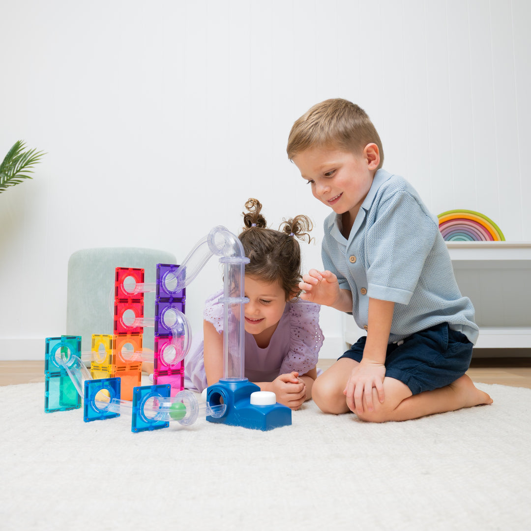 Connetix Magnetic Tiles Ball Run Launcher Pack 47 pc