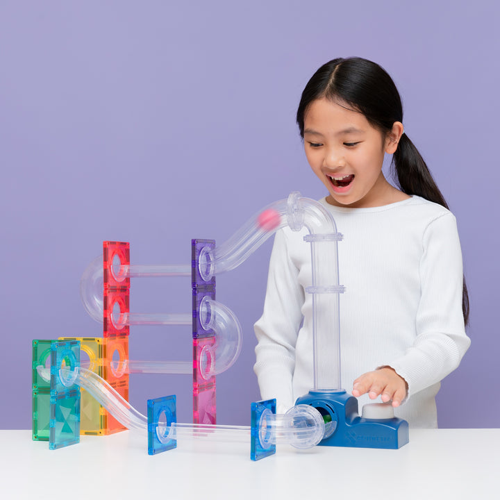 Connetix Magnetic Tiles Ball Run Launcher Pack 47 pc