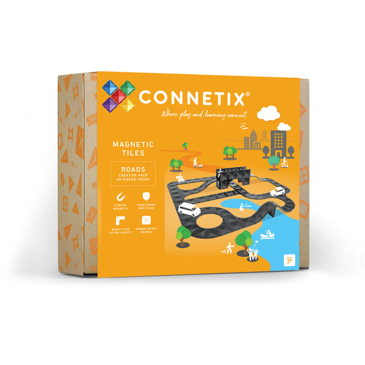 Connetix Magnetic Tiles Creative Roads 48 Piece Pack