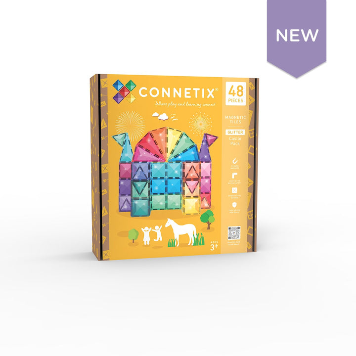 Connetix Magnetic Tiles Glitter Castle 48p Pack