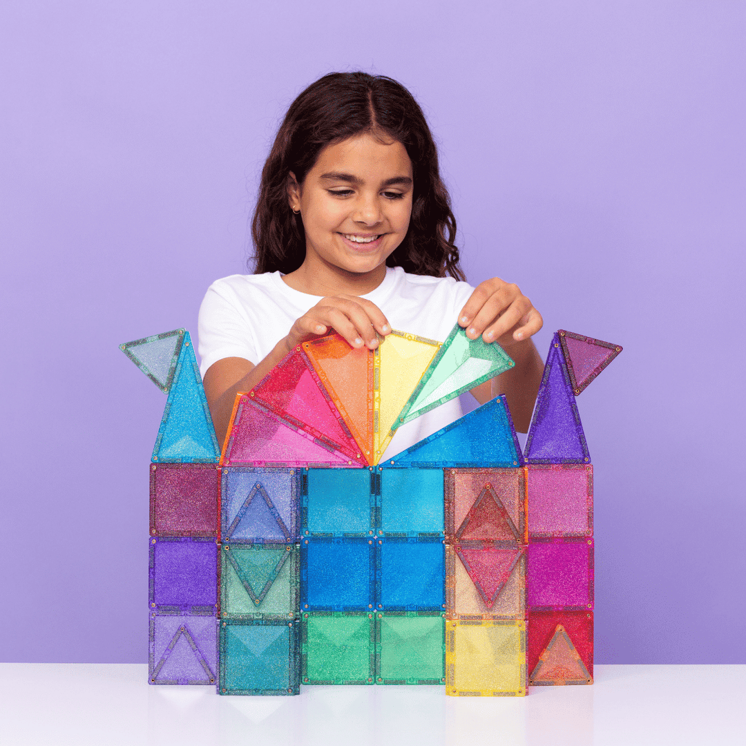 Connetix Magnetic Tiles Glitter Castle 48p Pack