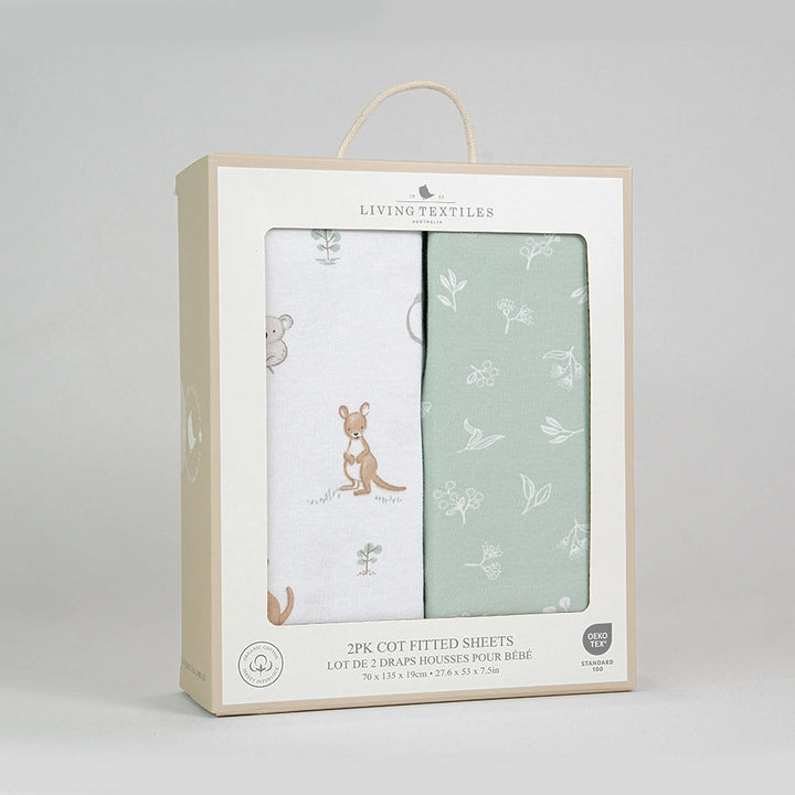 Cot Fitted Sheets 2 Pack - Australiana