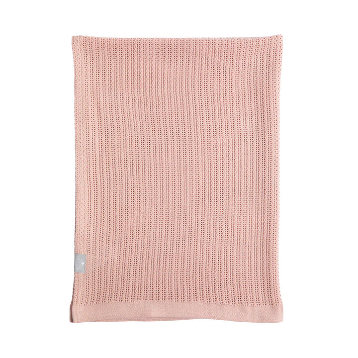 Cotton Bassinet Cellular Blanket - Dusty Pink
