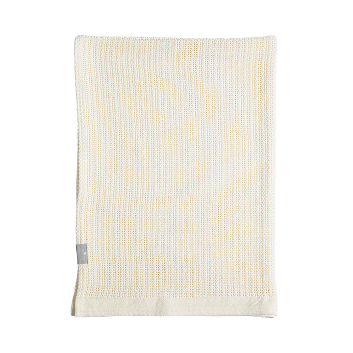 Cotton Bassinet Cellular Blanket - Natural White