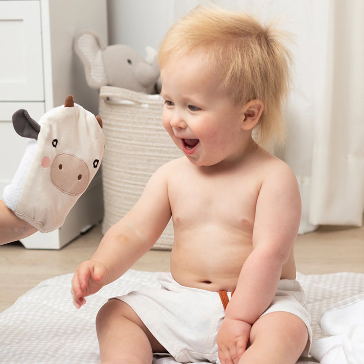 Cotton Bath Mitt - Cow