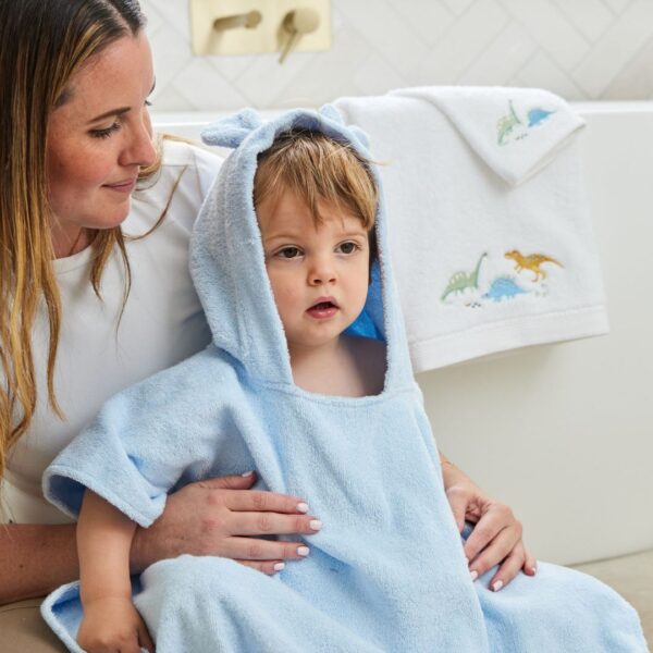 Cotton Hooded Poncho Towel - Sunshine Blue