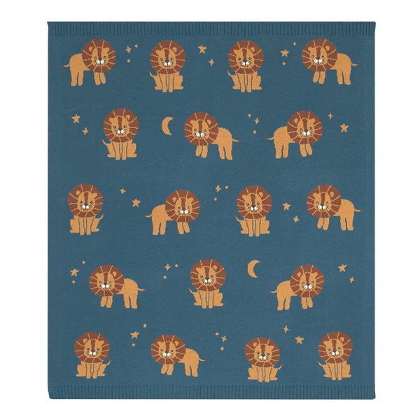 Cotton Knit Australiana Baby Blanket - Lion