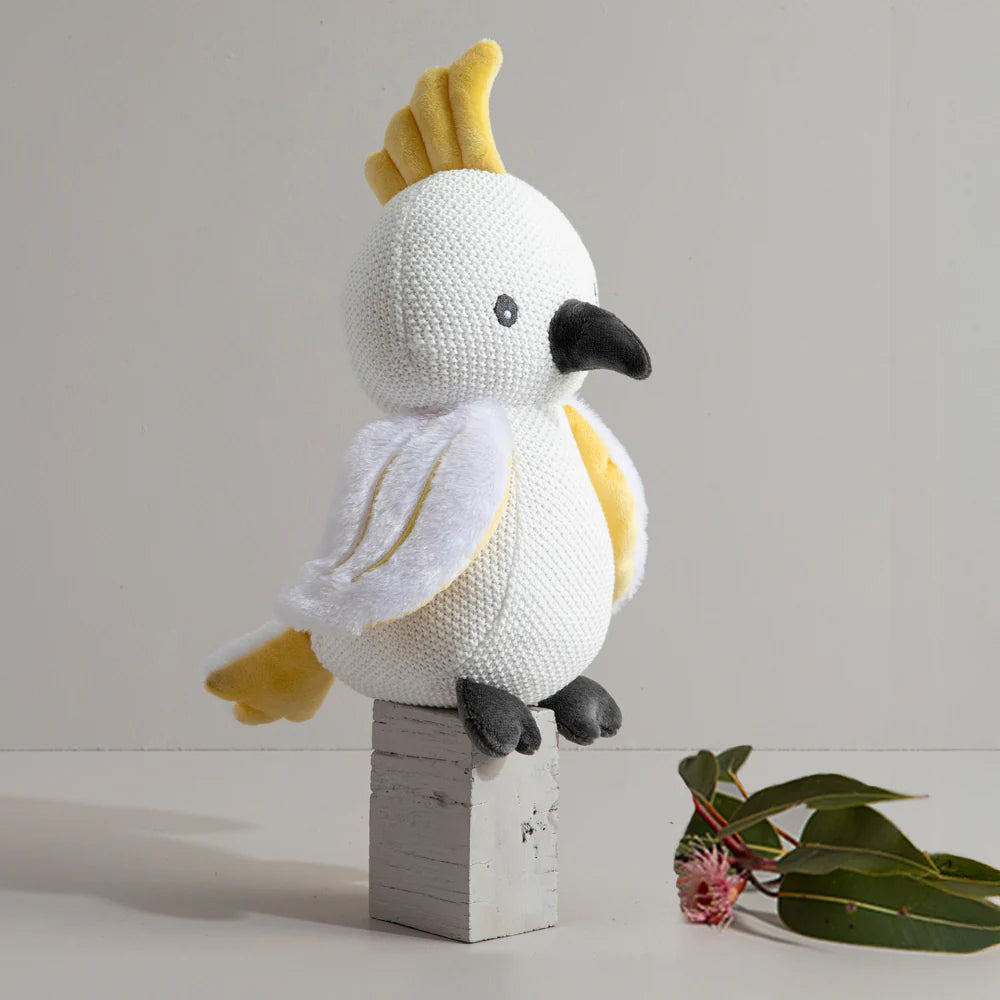 Cotton Knit Toy - Colin the Cockatoo