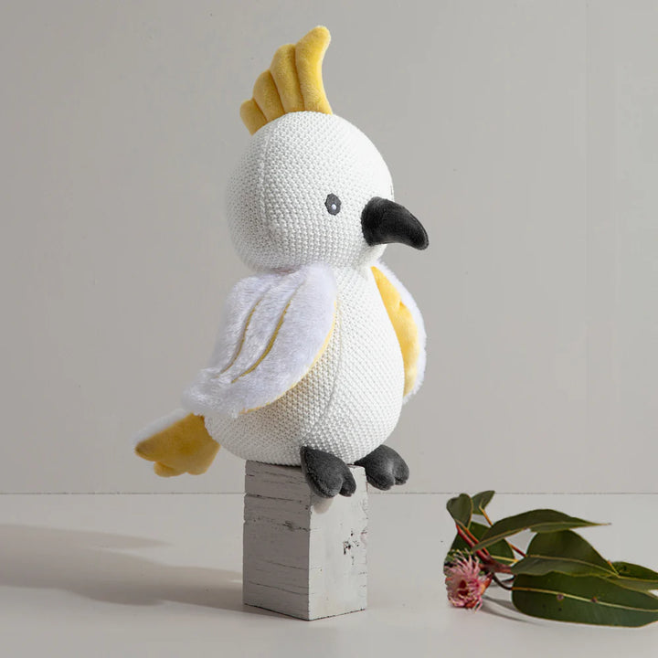 Cotton Knit Toy - Colin the Cockatoo