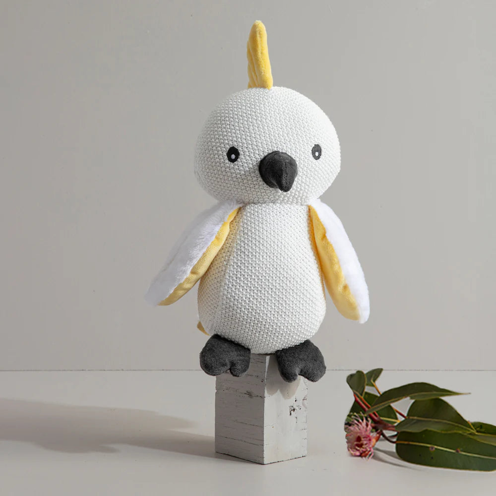 Cotton Knit Toy - Colin the Cockatoo