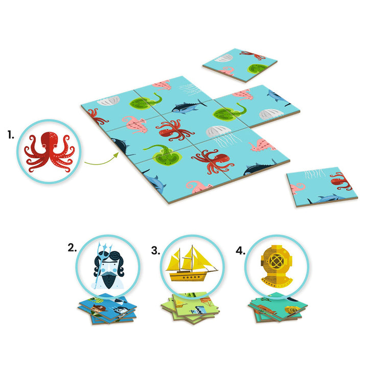 Djeco Impossible Ocean 4 Puzzle Set