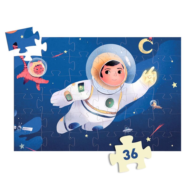 Djeco Astronaunt On the Moon Silhouette Puzzle