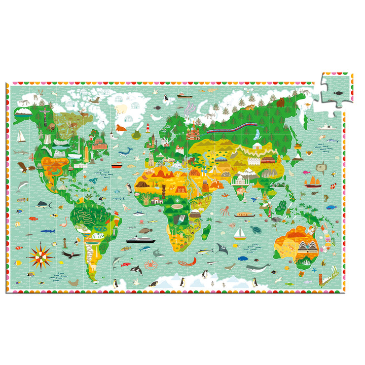 Djeco Monument Of World Map Observation Puzzle 200pc