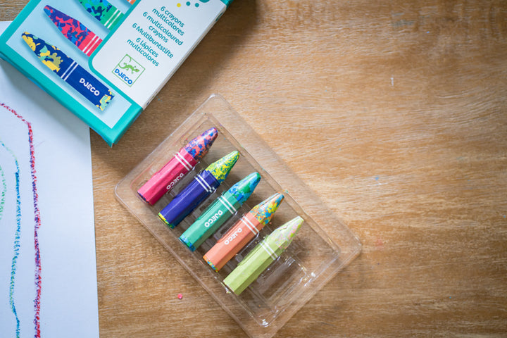 Multicoloured Crayon Set 6 Pack