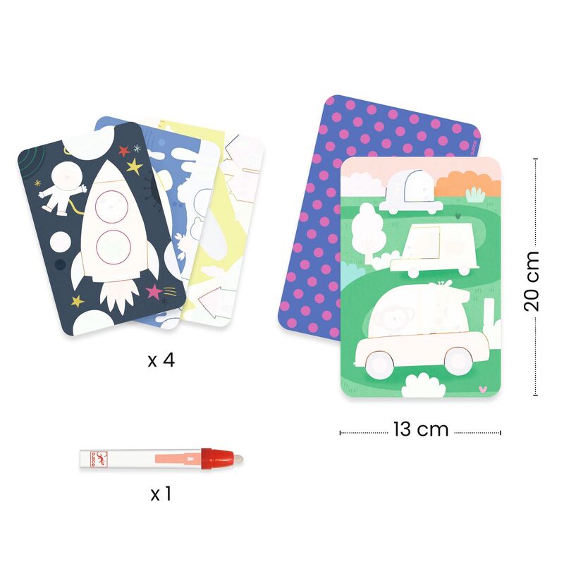 Djeco Water Colouring Pack - On The Road