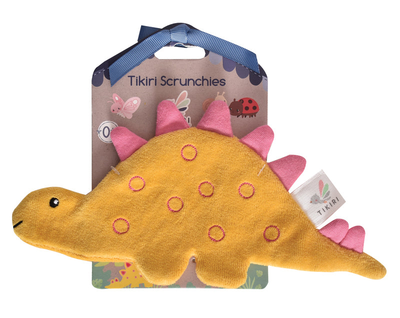 Tikiri Crinkle Scrunch Sensory Toy - Stegosaurus