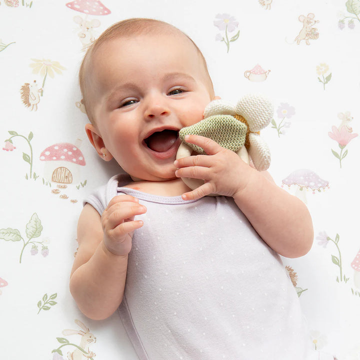 Whimsical Wonderland Daisy Teething Ring Rattle