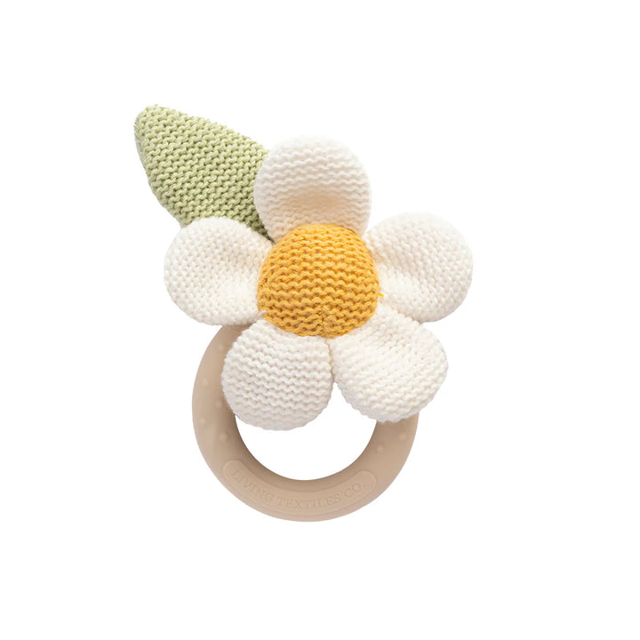 Whimsical Wonderland Daisy Teething Ring Rattle