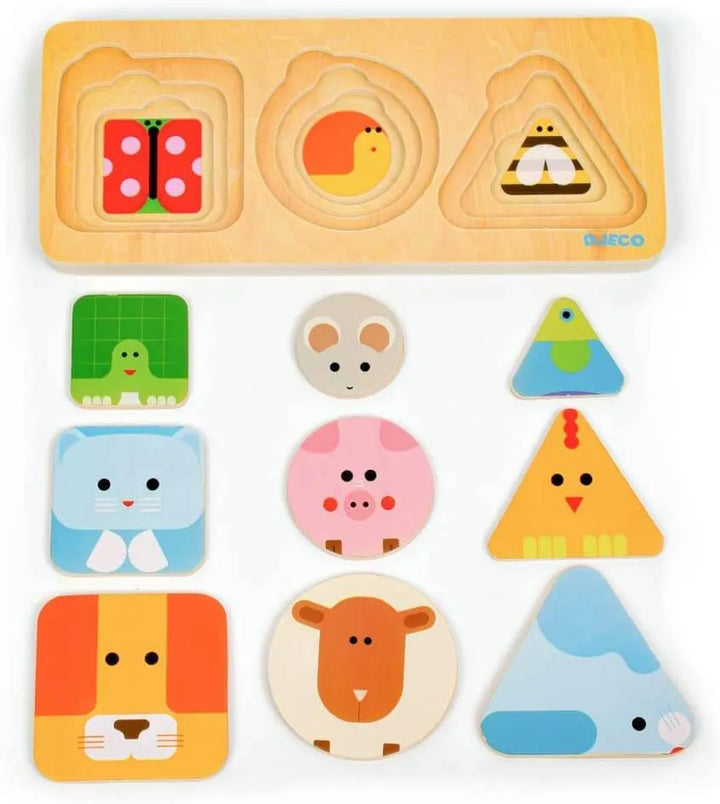 Djeco AnimaBasic Wooden Toddler Puzzle