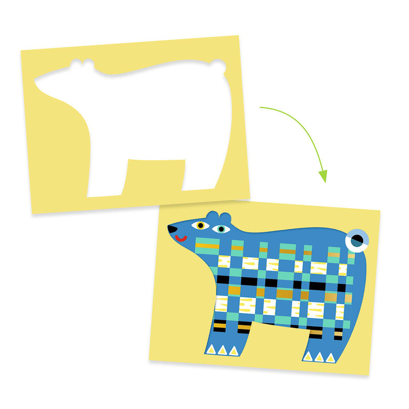 Djeco Animal Create with Paper Weaving Craft Set