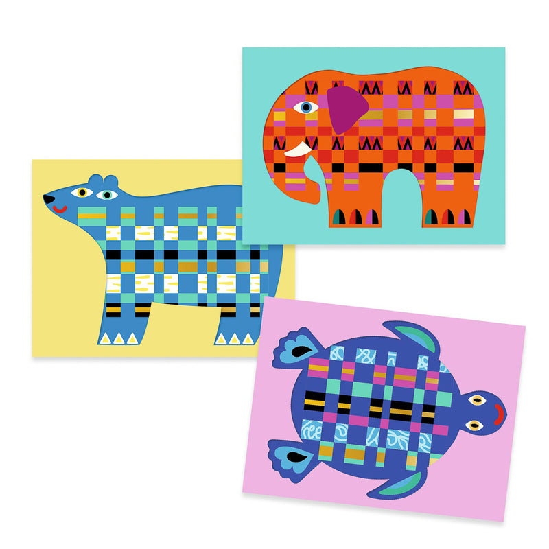 Djeco Animal Create with Paper Weaving Craft Set