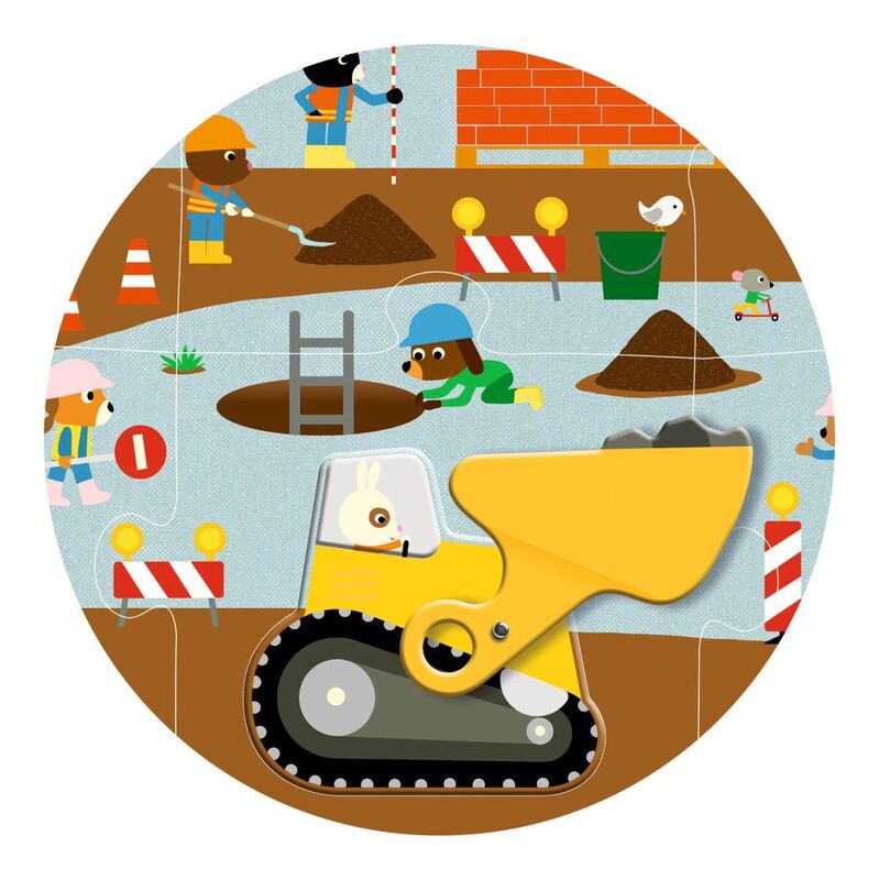 Djeco Construction Site 17pc Giant Puzzle