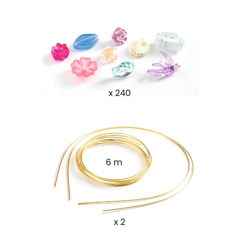 Djeco Duo of Tiaras Blue & Purple Bead Kit