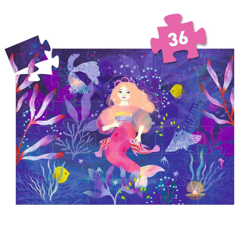 Djeco Ella the Mermaid 36pc Silhouette Puzzle