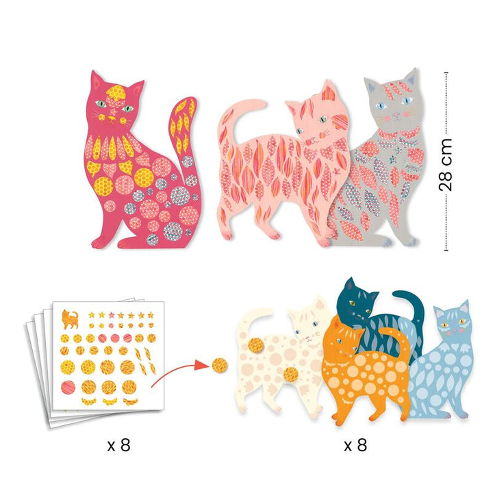 Djeco Elodie's Cute Cats Create Paper Craft