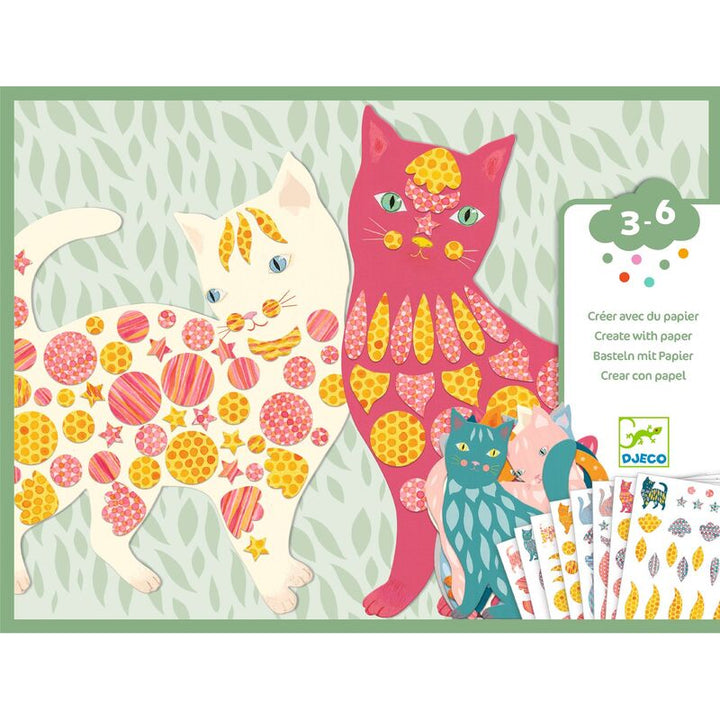 Djeco Elodie's Cute Cats Create Paper Craft