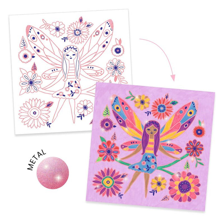 Djeco Fairy Wings Colouring Set