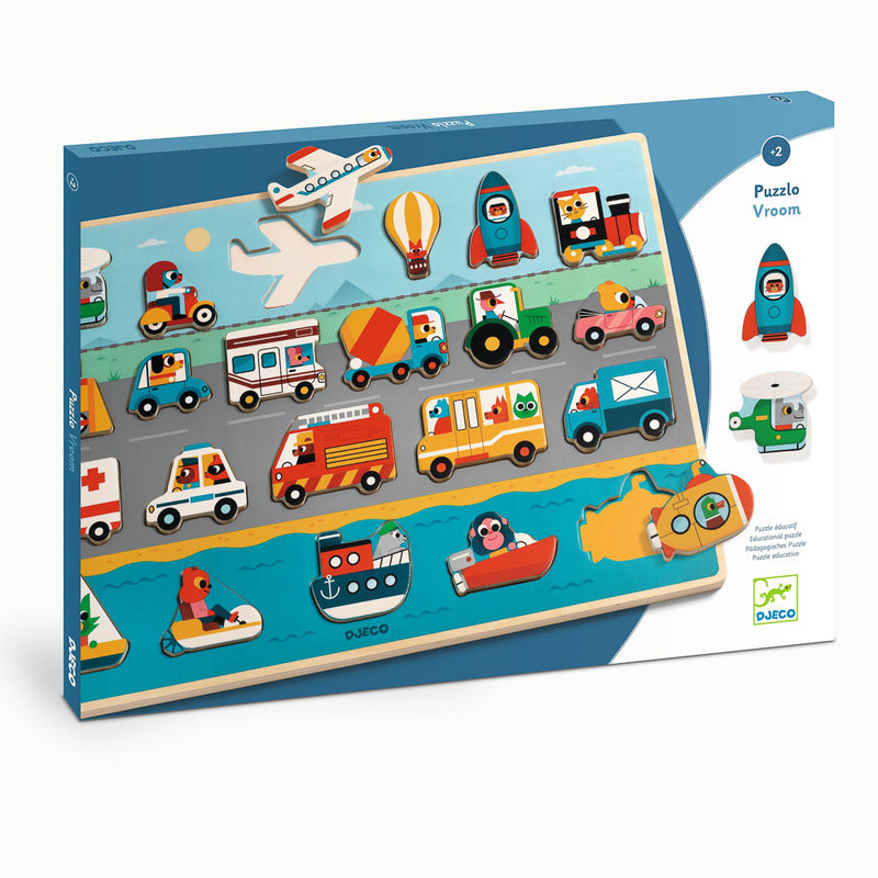 Djeco Jumbo Transport Wooden Puzzle