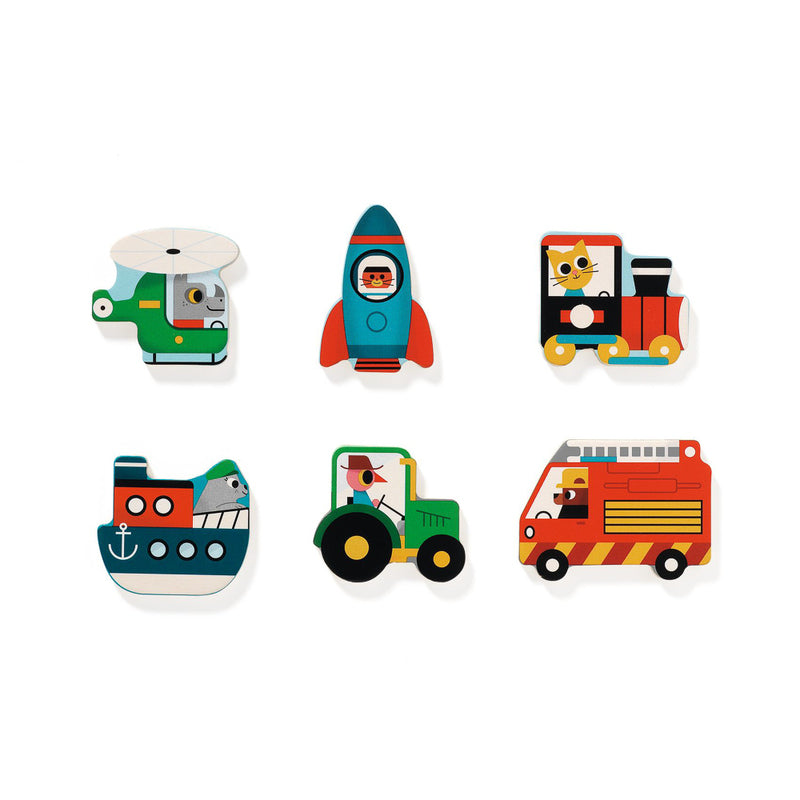 Djeco Jumbo Transport Wooden Puzzle