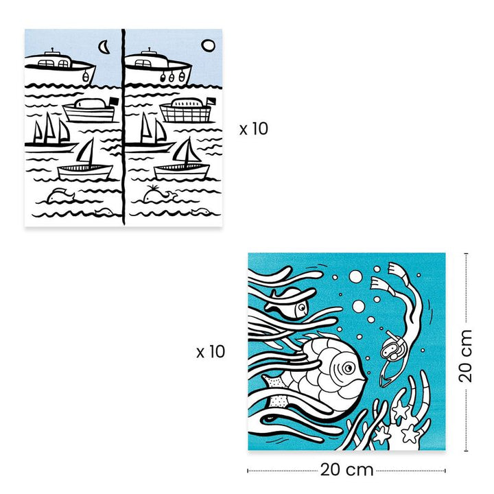Djeco Ocean Surprise Colouring Dispenser